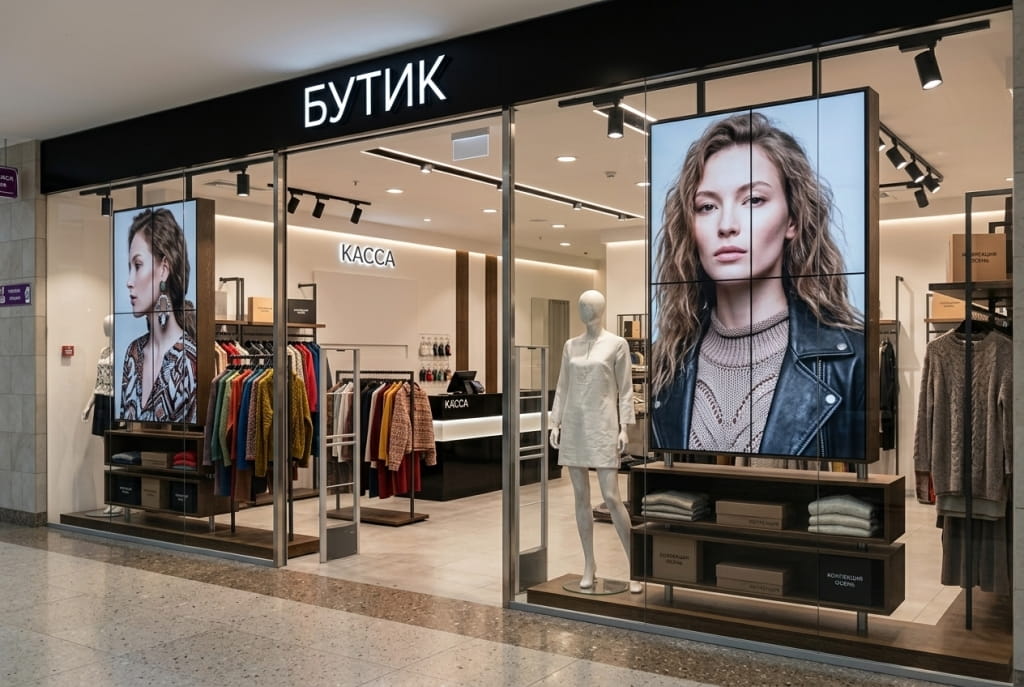 Проекция на витрину