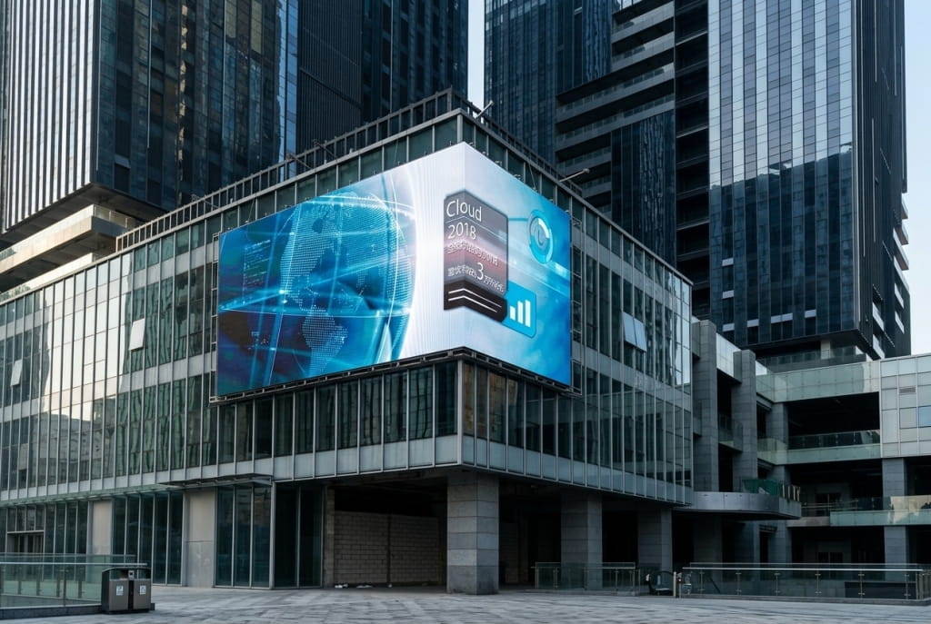 Реклама на фасаде здания Реклама на фасаде здания