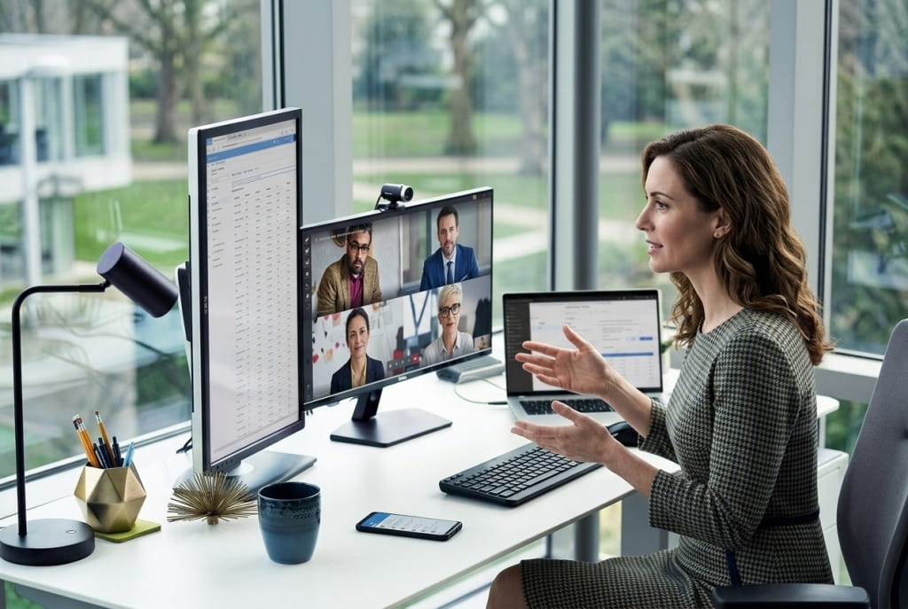 Чтобы проведение видеоконференций было комфортным для обоих сторон, необходимо использовать камеру с разрешением HD или Full HD