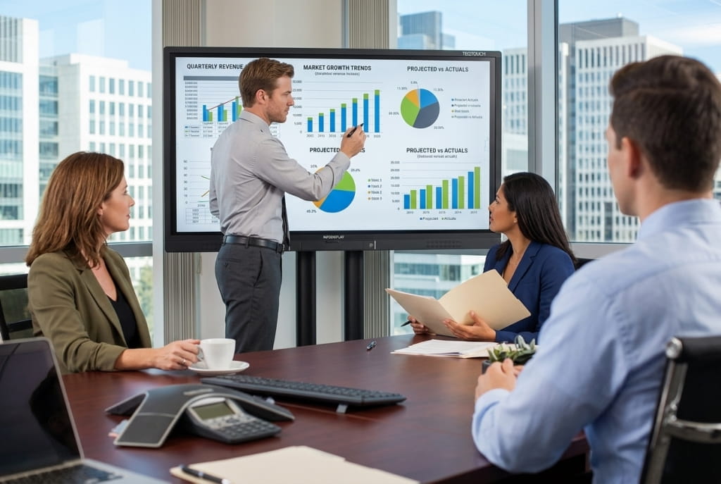 Использование интерактивной панели на презентации