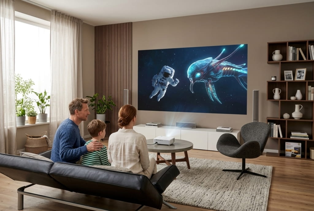 Проектор в гостиной