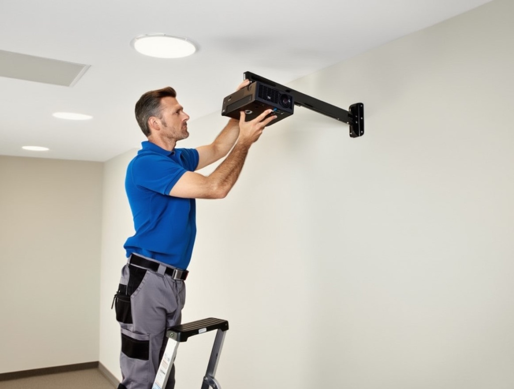 Монтаж проектора на стену