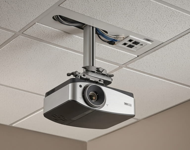 Проектор на телескопическом кронштейне