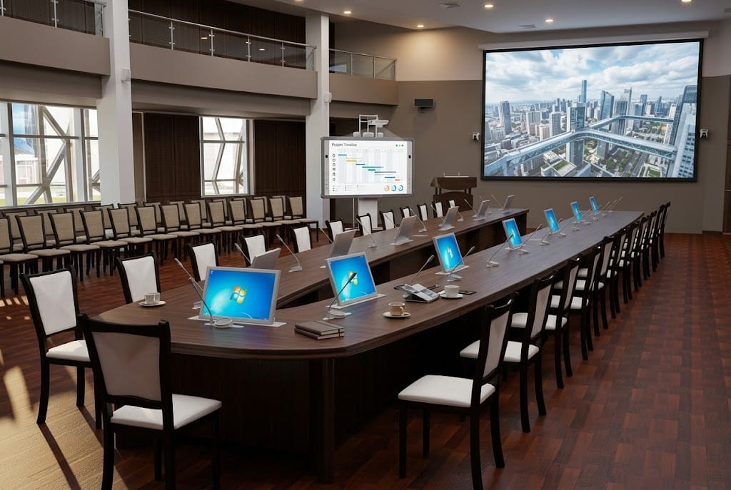 Мониторы в конференц-зале