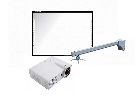 Интерактивный Комплект IQBoard N82/X309ST/WTH130 - доска IQBoard DVT TN082 + проектор Optoma X309ST + крепление для проектора Wize WTH130