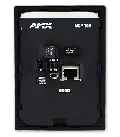 Massio 6-кнопочный Ethernet ControlPad, черный, горизонтальный FG2102-06L-BL AMX MCP-106L-BL
