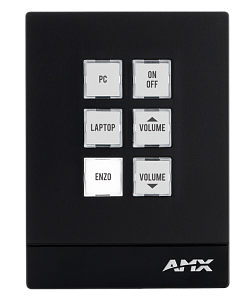 6-кнопочная клавиатура Massio AMX MKP-106P-BL вертикальная, черная