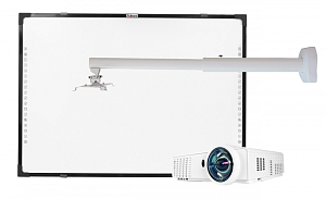 Интерактивный Комплект SuperSale доска IQBoard RPT082 + проектор Infocus INV30 + крепление для проектора Wize WTH-140 (4 места)