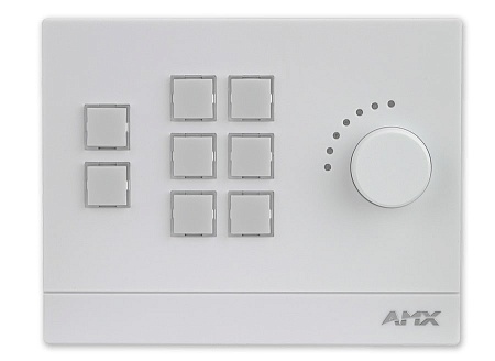 8-кнопочный Ethernet ControlPad Massio с ручкой, белый FG2102-08-W AMX MCP-108-WH